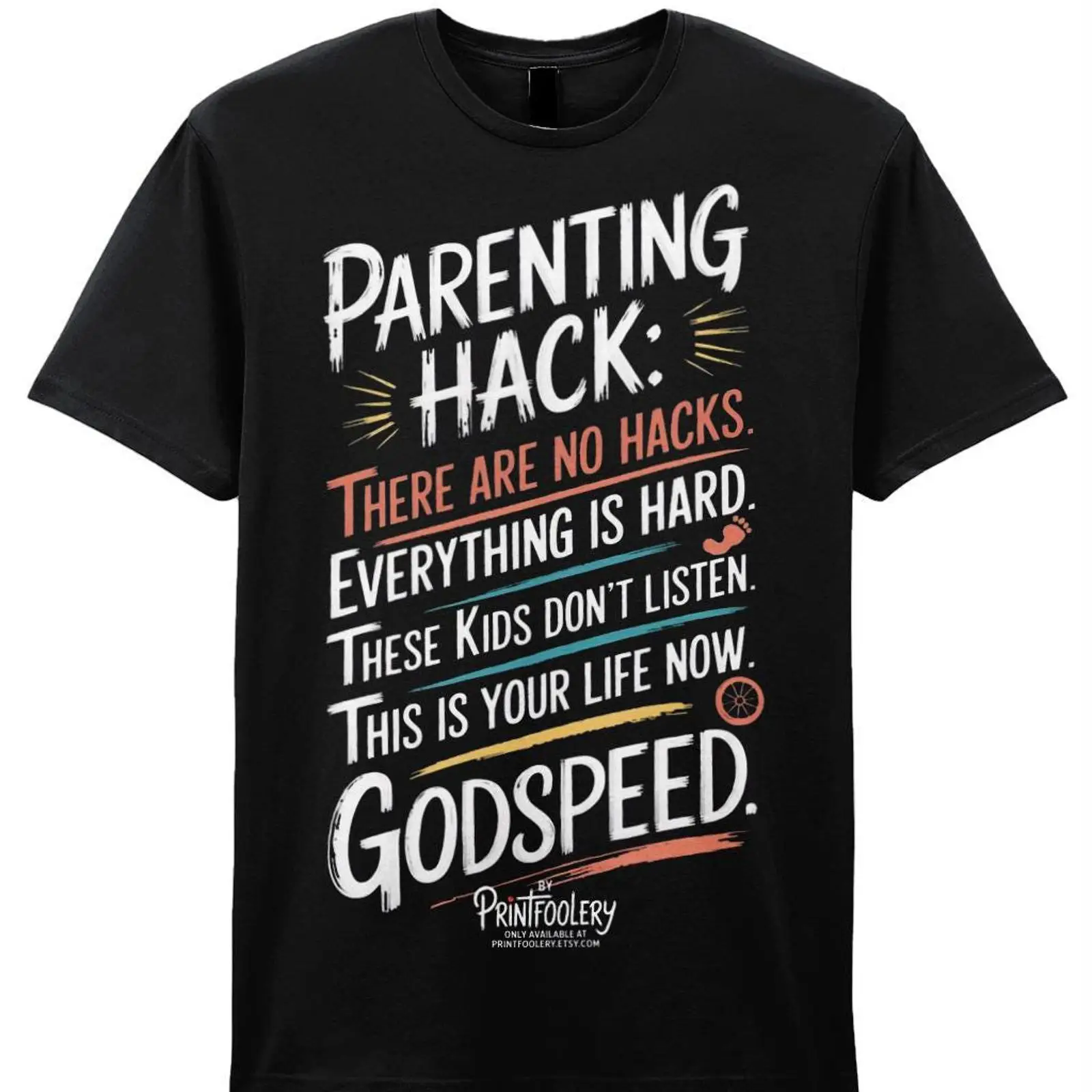 Mens Fashion Hacks - Grappige ouderlijk hack-t-shirt, relatable mama- en