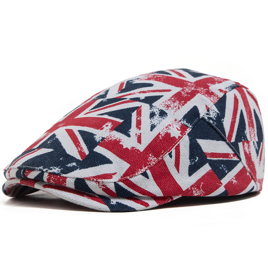 Men'S Fashion Gq - Nieuwe Union Jack Print Platte Pet