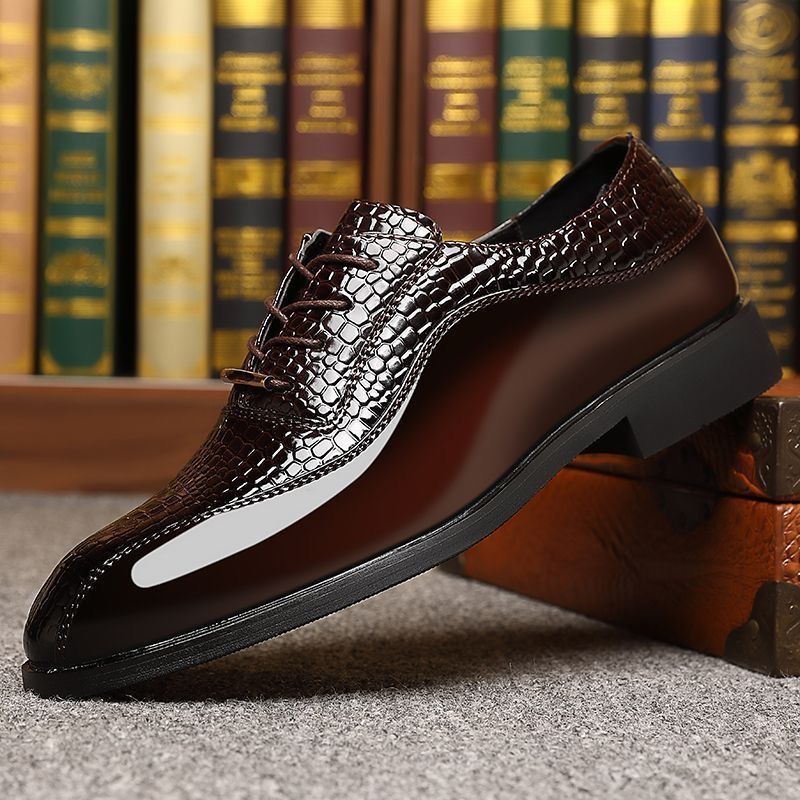 Men'S Fashion Formal - Heren glanzende lakleren schoenen in Britse