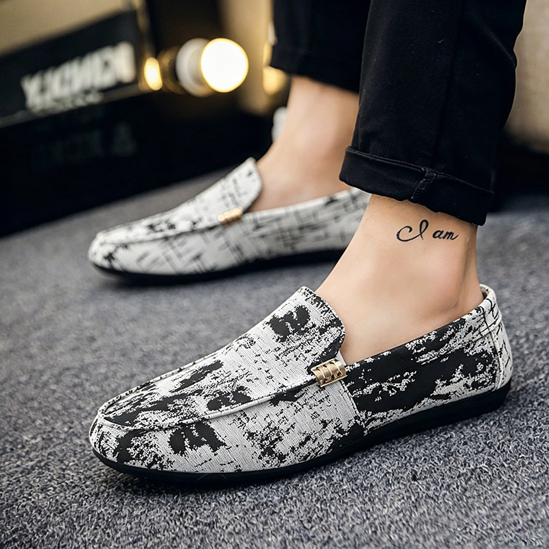 Mens Fashion Chinos - Flats Heren Loafers Canvas Sneakers Heren