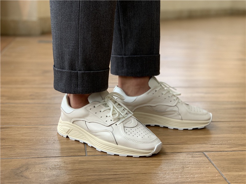 Mens Fashion Chinos - Casual witte herenschoenen met ronde neus