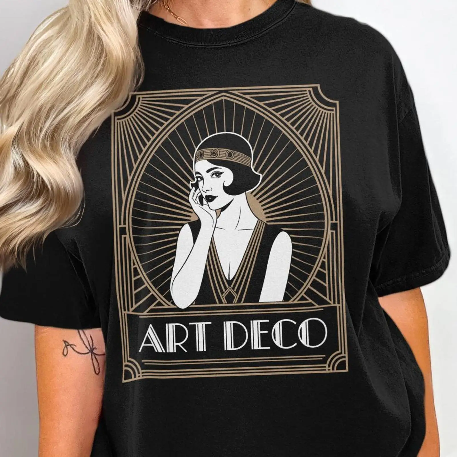 Men'S Fashion Roaring 20S - Art Deco Flapper Girl T-shirt Brullende