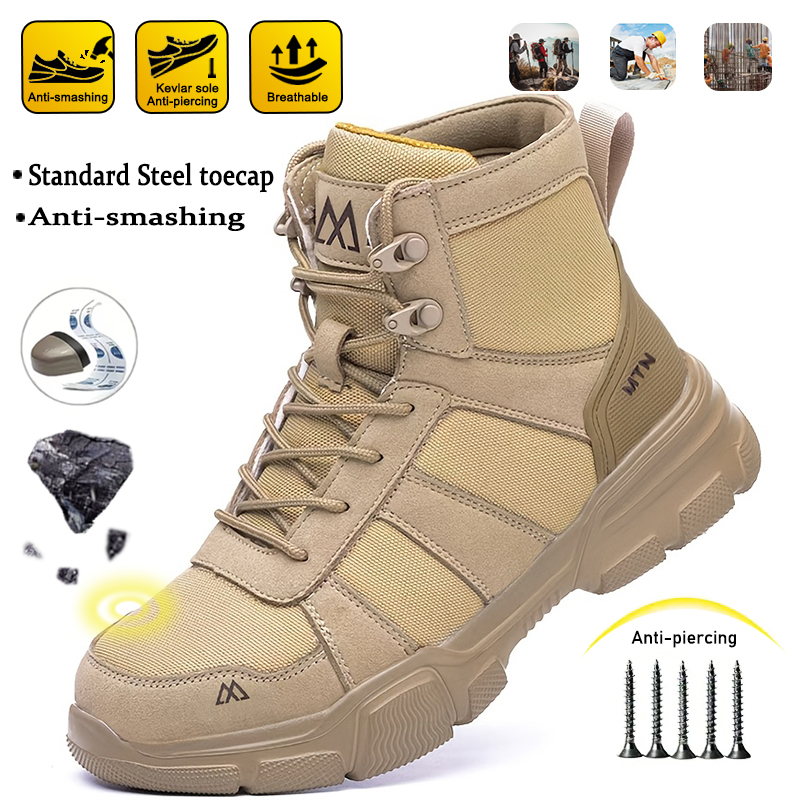 Mens Fashion Chinos - Herenschoenen met anti-verbrijzeling en anti-lek bescherming,