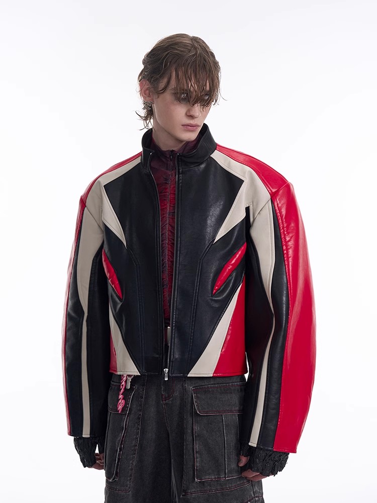 Men'S Fashion Light Jacket - Mauroicardi Lente Herfst Cool Korte Kleurblok