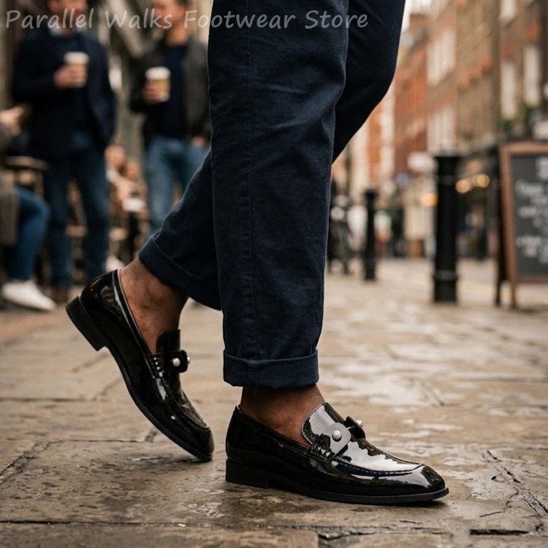 Heren zwarte lakleer imitatie  - Suede Loafers Men recensie en prijs