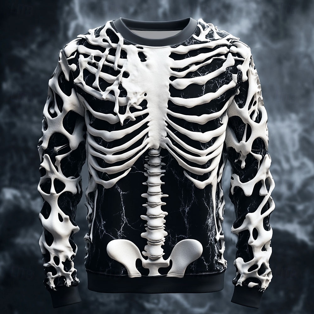 Grappig 3D Schedelprint Heren  - Men'S Fashion Y2K recensie en prijs